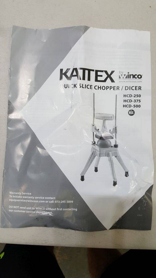 Winco HCD-500 Kattex 1/2 Blade Chopper and Dicer