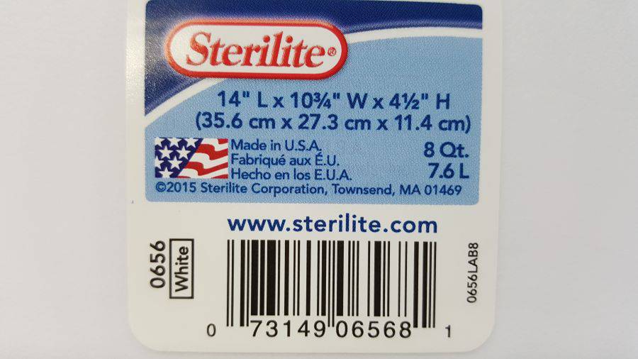 Sterilite 12 Qt. /11.4 L Dishpan, White