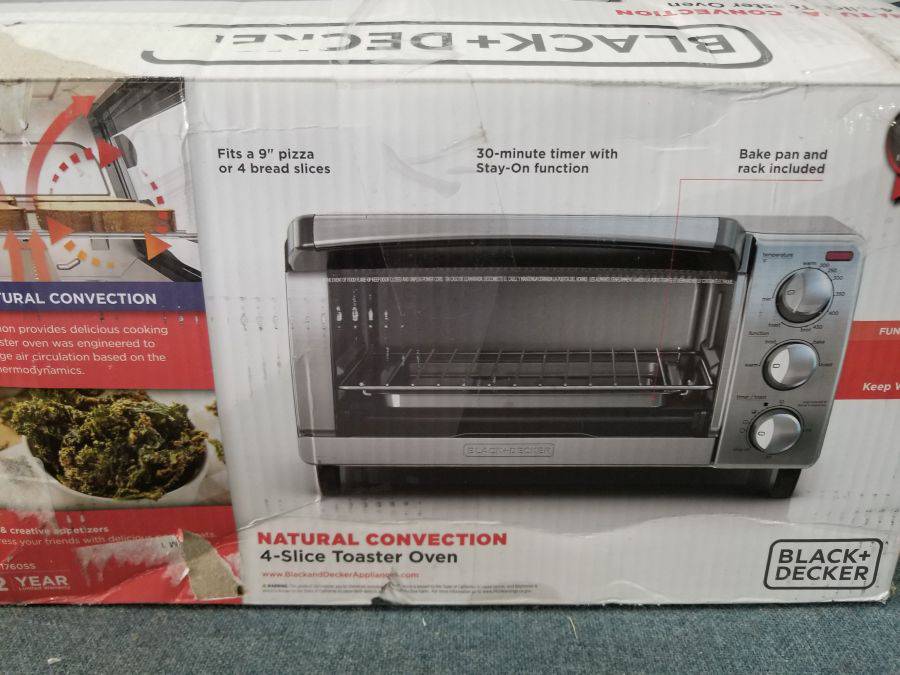Black And Decker Natural Convection 4-Sl8ce Toaster Oven T01760SS