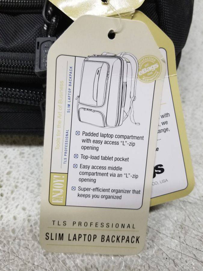 Ebags Tls Professional Slim Laptop Backpack - Solid Black