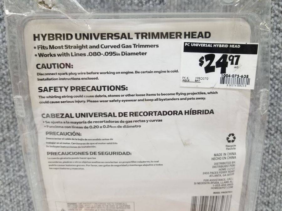 power care hybrid universal trimmer head