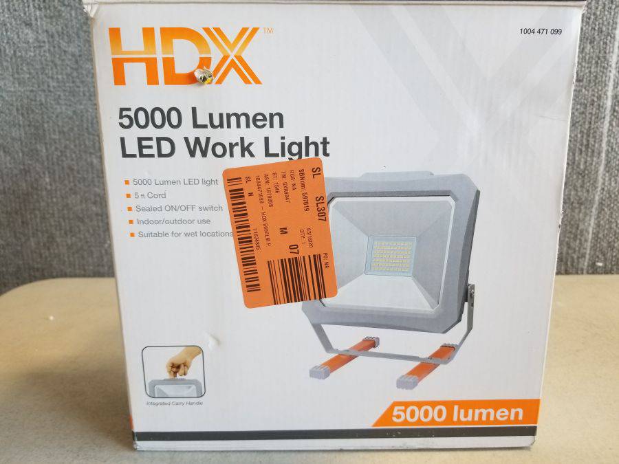 hdx 5000 lumen portable led work light