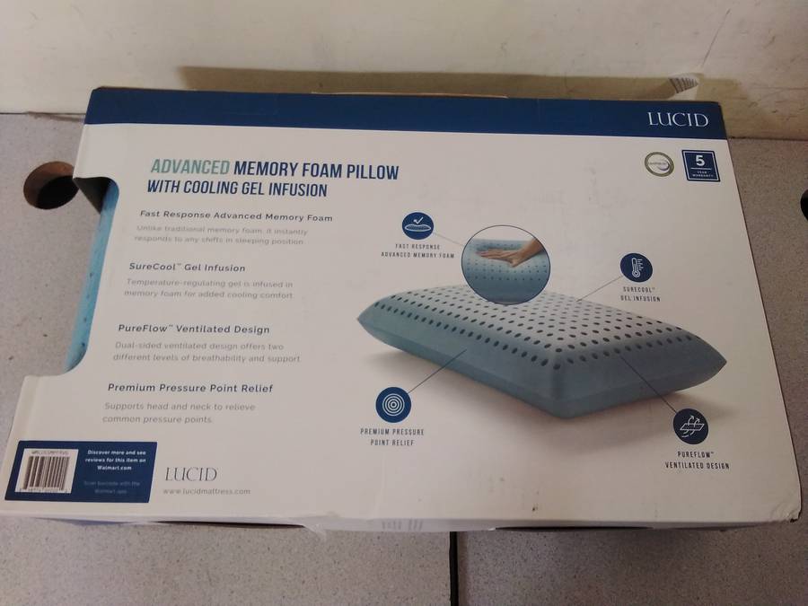 lucid advanced memory foam pillow