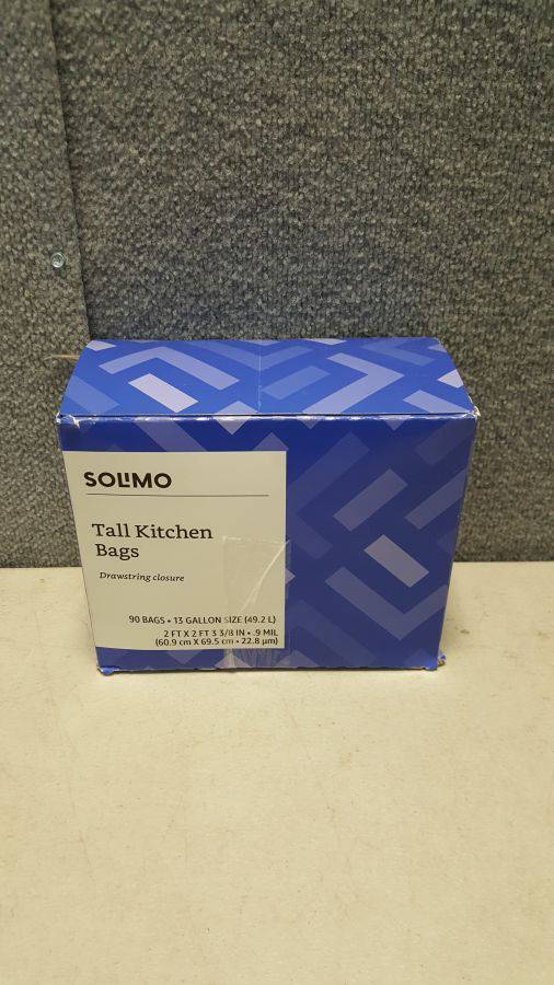 Brand - Solimo Tall Kitchen Drawstring Trash Bags, Clean Fresh  Scent, 13 Gallon, 200 Count Auction