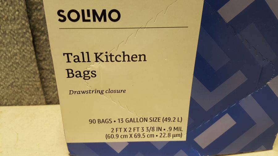 Solimo Trash Bags (Tall Kitchen , 13 Gal, 200 Ct)