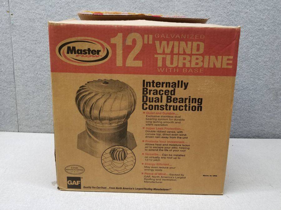 New-Master Flow 12 in. Weathered Wood Galvanized Internally Braced  Dual-Bearing Wind Turbine Auction | Auction Synergy