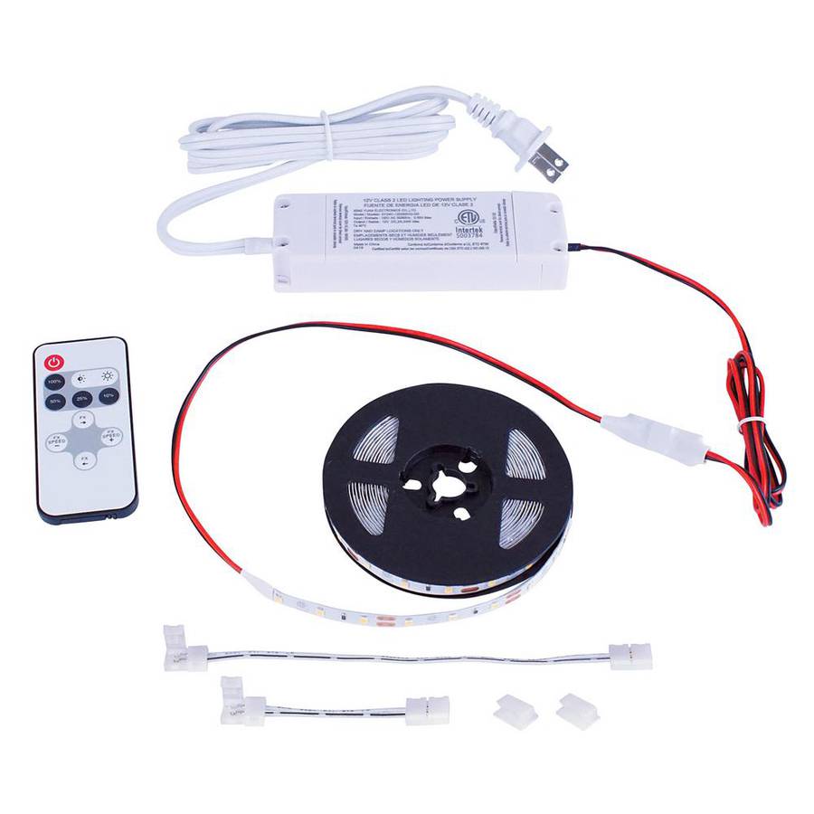 commercial electric 24 ft led tape light with remote