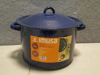 IMUSA 4qt Enamel Stock Pot - Blue