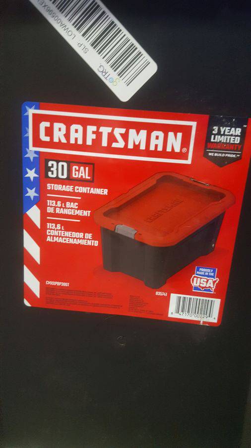 craftsman 30 gallon tote