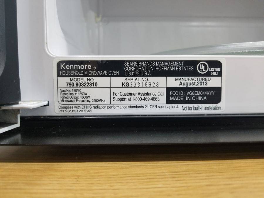 Sold at Auction: KENMORE MICROWAVE