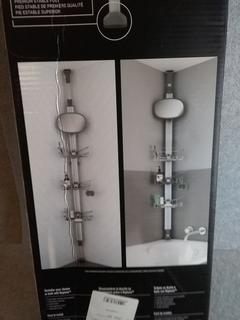 Tension Shower Caddy with Mirror in Aluminum, E3 Auction