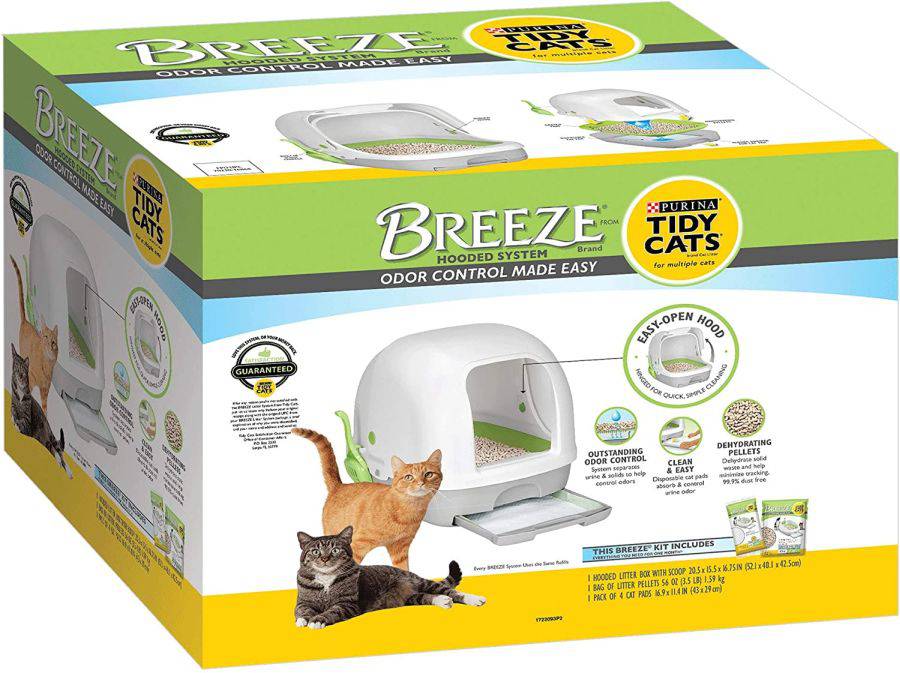 Tidy Cats Breeze Cat Litter Box Starter Kit, Green