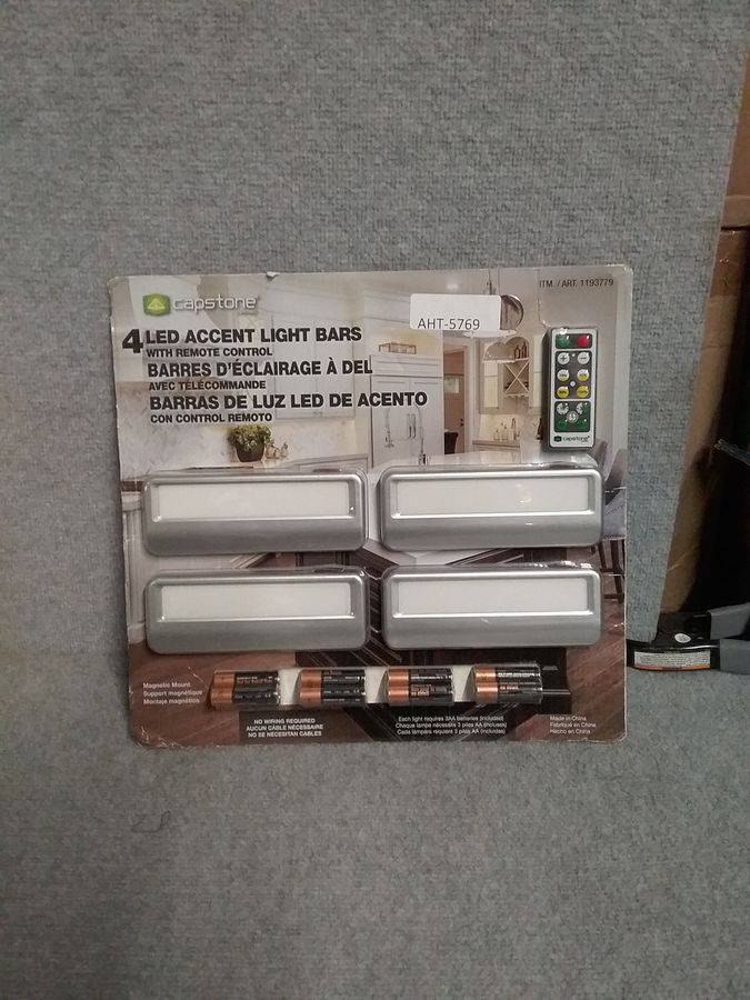 4 Wireless LED Accent Light Bars with Remote Control By Capstone