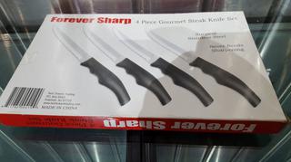 Forever Sharp 4 Piece Gourmet Steak Knife Set 2C3 Auction