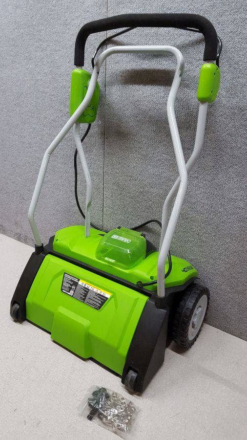 Greenworks 40V 14 Inch Cordless Dethatcher Scarifier Battery and Charger Not Included DT40L00 Auction Auction Synergy