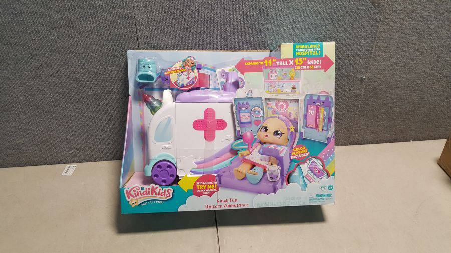 Kindi Kids Hospital Corner - Unicorn Ambulance - Playmat Included