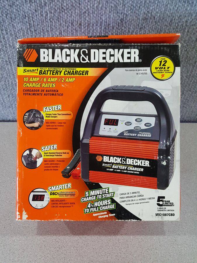 Black And Decker Smart Fully Automatic Electronic Battery Charger Auction |  Auction Synergy