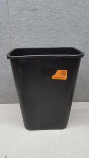 10.38 Gal. Black Rectangular Trash Can