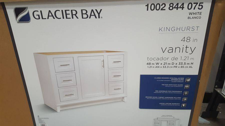 Kinghurst 48 in. W x 21 in. x 33.5 in. H D Bathroom Vanity Cabinet Only in White Kinghurst 48 in. W x 21 in. x 33.5 in. H D Bathroom Vanity Cabinet Only in White