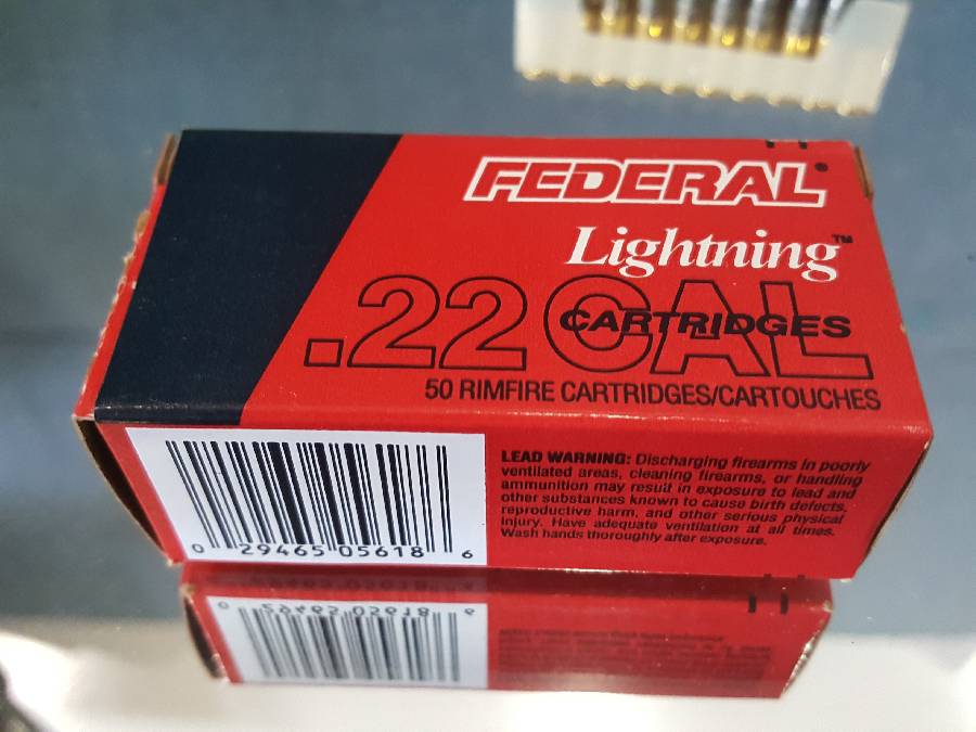 Box Of 50 Federal Lighting .22 Long Rifle High Velocity Cartridges Auction  | Auction Synergy