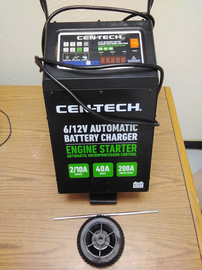 CEN-TECH2/10/40/200A 6/12v Automatic Battery Charger With Engine Jump  Start, Retail $ (Stock Photo for Reference only see additional photos  for details) (Some Accessories may not be included, photos for details)  (24hr Guarantee)