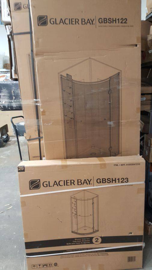 Glacier Bay Glamour 34 in. x 76.40 in. Corner Drain Corner Shower