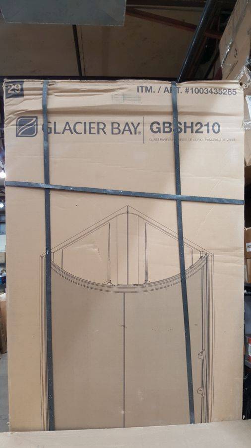 Glacier Bay Glamour 34 in. x 76.40 in. Corner Drain Corner Shower