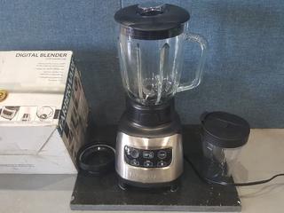 Farberware 4 Speed Stainless Steel Digital Blender with Travel Cup 