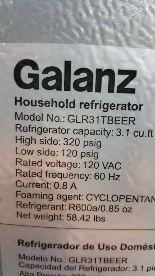 Galanz 3.1 cu. ft. Retro Mini Fridge with Dual Door True Freezer
