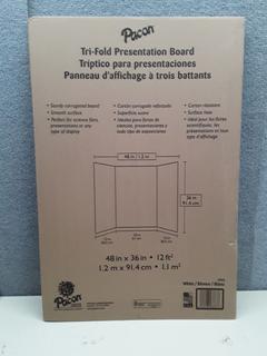 JJ CARE Heavy-Duty Trifold Poster Board 36 x 48 Trifold Presentation Board  [Pack of 3]