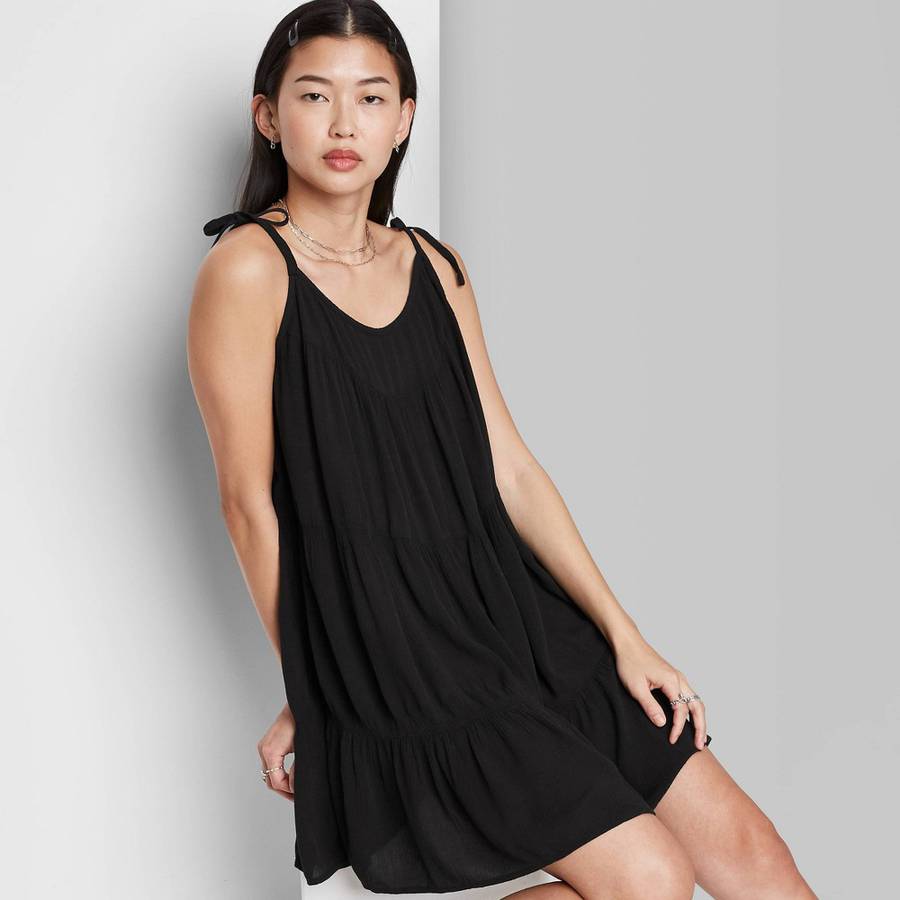 women's sleeveless tiered swing dress