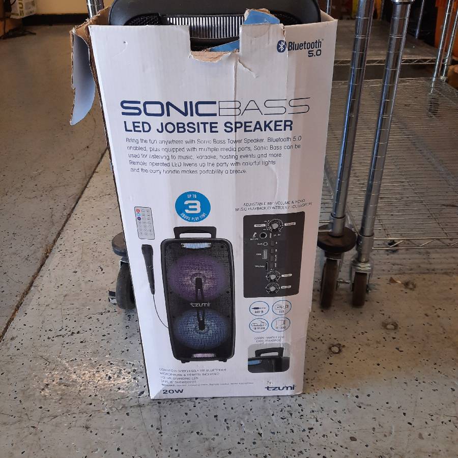 Tzumi Sonic Bass Jobsite Speaker 