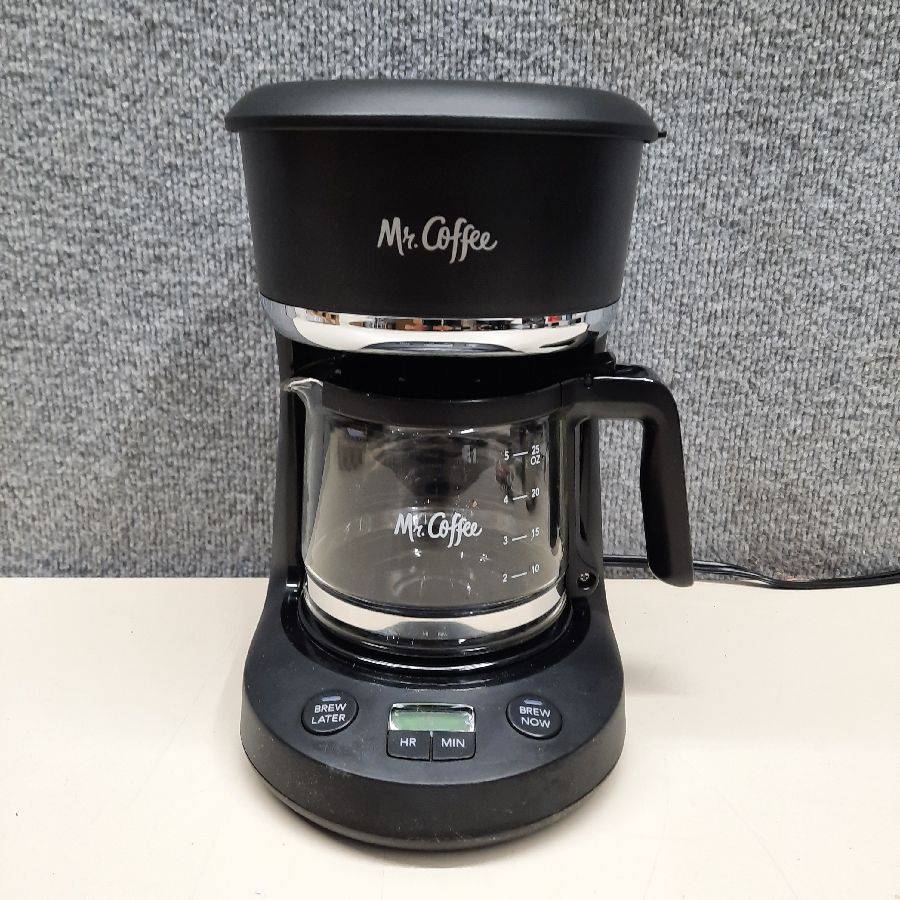 Mr. Coffee 5 Cup Programmable 25 oz. Mini, Brew Now or Later, with