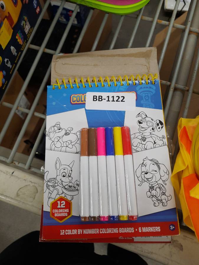 Paw Patrol color by number coloring book and markers