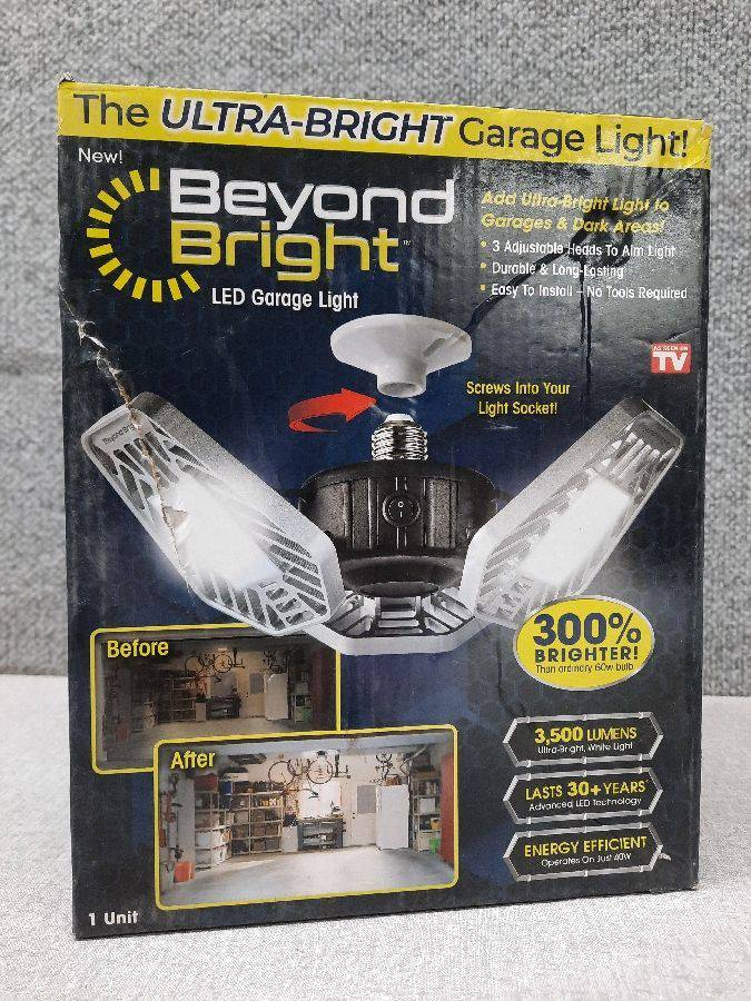 Ontel Beyond Bright LED Ultra-Bright Garage Light Auction Auction Synergy