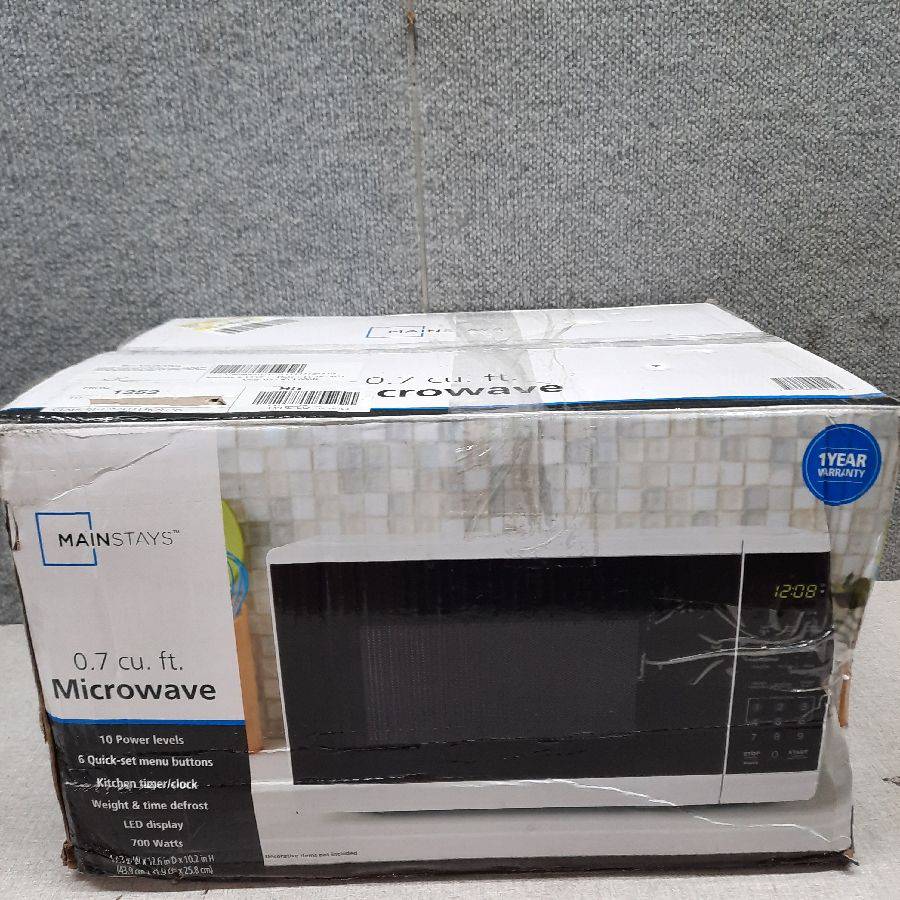 Mainstays 0.7 Cu. Ft. 700W White Microwave Oven 