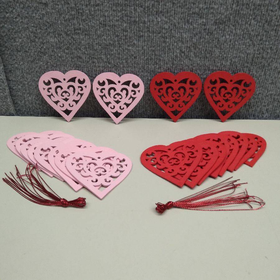 Valentine red and pink heart decorations 3inch (2pack / 10pcs) Auction