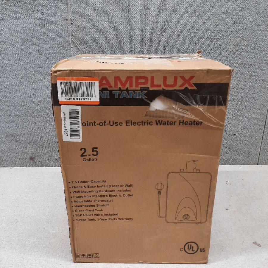 Camplux 2.5 Gallon Mini Tank Electric Water Heater with Cord Plug