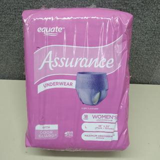 Equate Assurance Women's Underwear - Large 38 - 50 ~54 Ct Auction