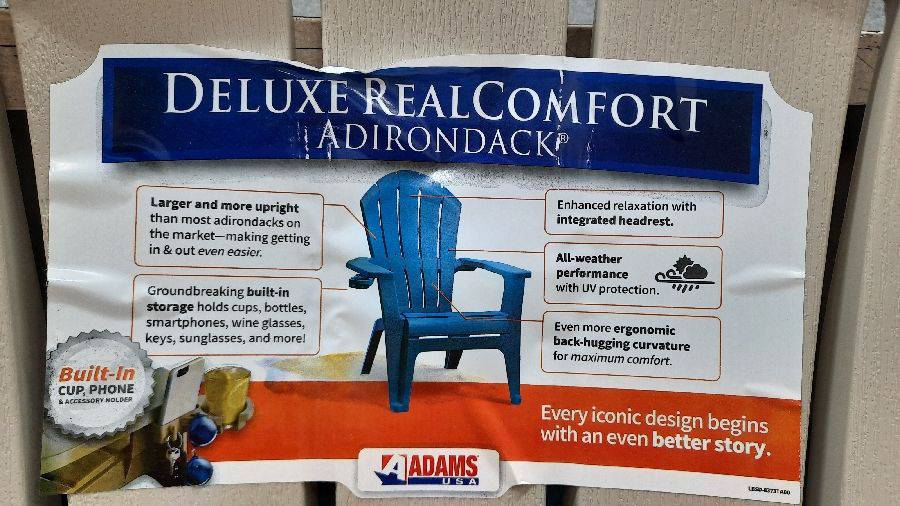 Adams deluxe deals realcomfort adirondack chair