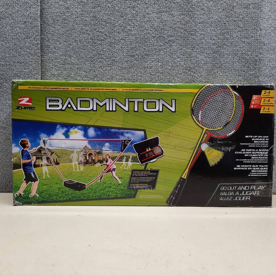 Zume Games Portable Badminton Set with Freestanding Base Auction
