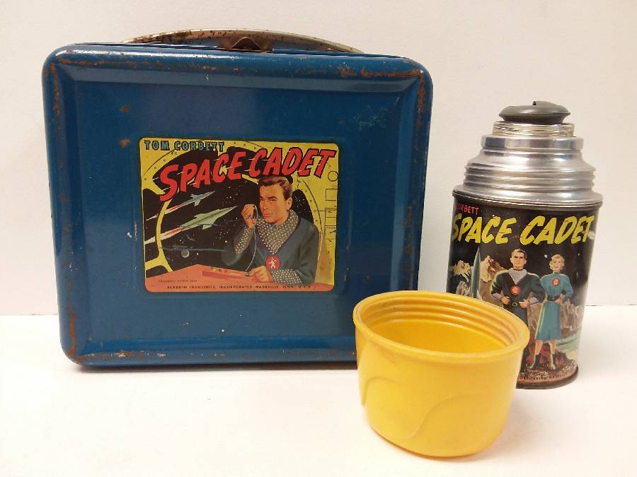 トム・コーベット　ランチボックス Aladdin 1952 Tom Corbett Space Cadet Metal Lunch Box With Thermos
