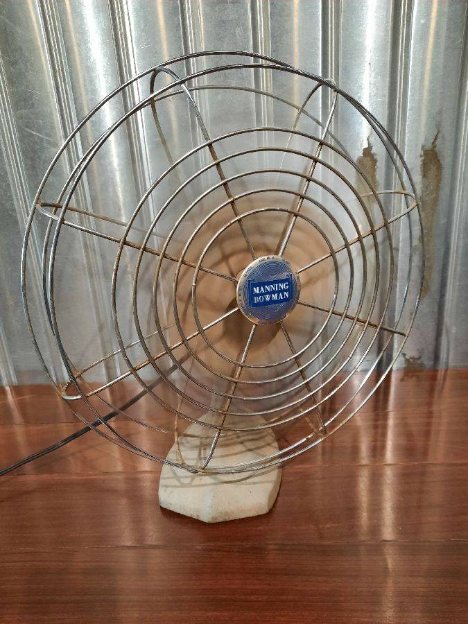 MANNING BOWMAN Vintage Fan Table Mode: 62. 3 Speeds. ( 3G) Auction