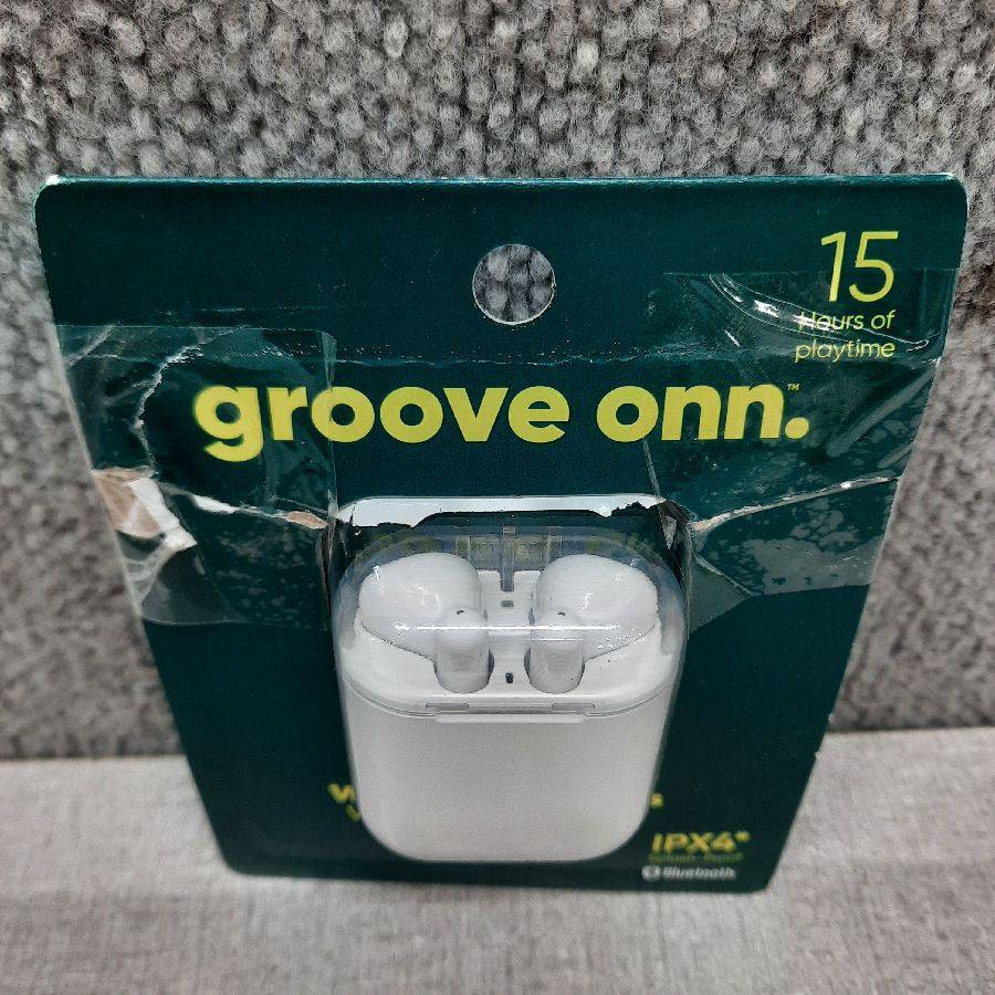 Groove onn cheap ipx4 wireless earphones