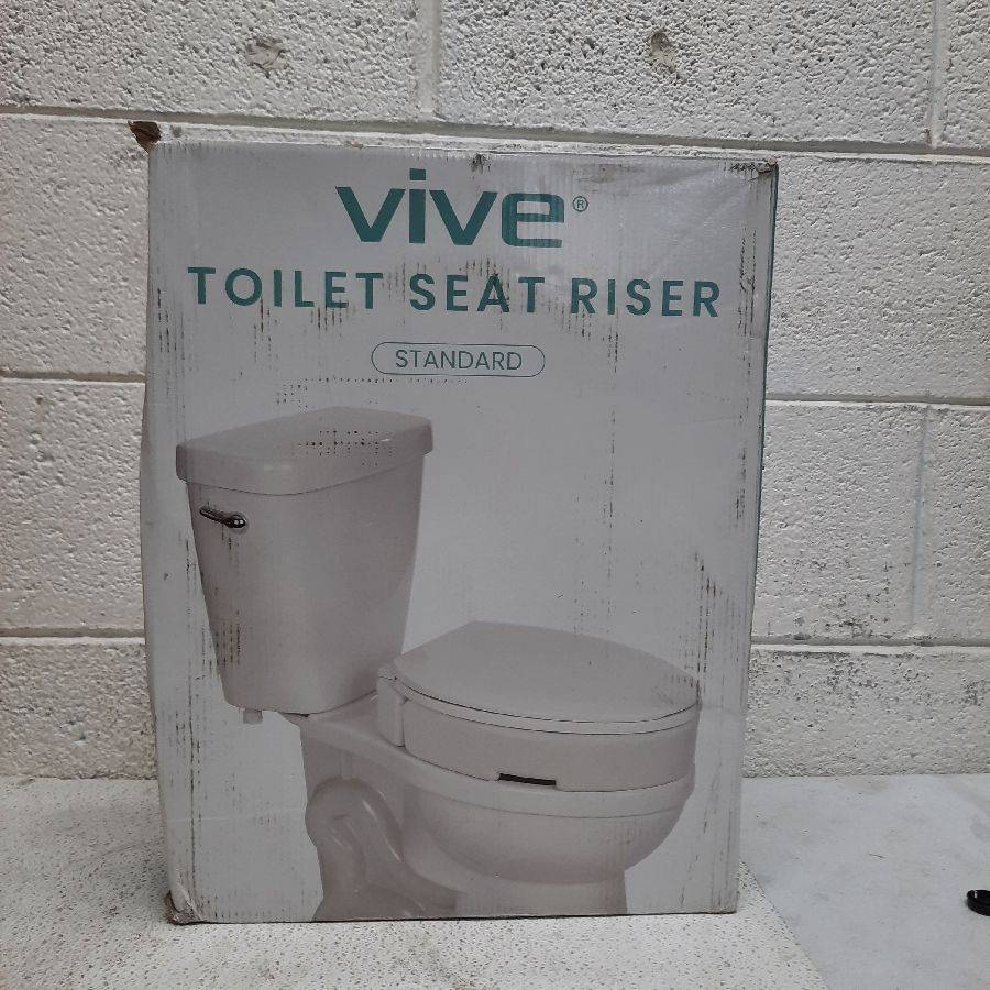 Vive Toilet Seat Riser - Raised Elevated Handle for Seniors