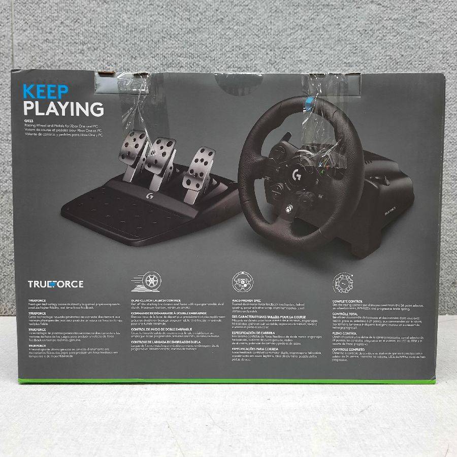 Logitech G923 Racing Wheel and Pedals for Xbox X|S, Xbox One and PC  featuring TRUEFORCE up to 1000 Hz Force Feedback, Responsive Pedal, Dual  Clutch Launch Control, and Genuine Leather Wheel Cover