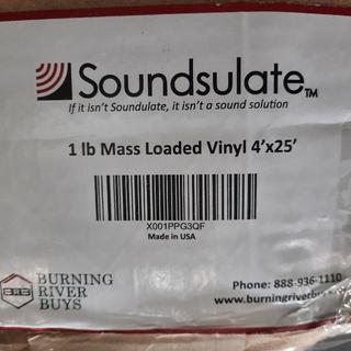 Soundsulate 1 lb Mass Loaded Vinyl Mlv, Soundproofing Barrier 4' x 25' 100 SF Click for Additional options