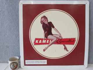 Vintage Kamel Cigarettes Advertising Metal Tin Sign 24