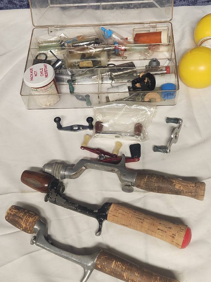 Fishing Pole Repair Kit plus Vintage Pole handles made of Cork Auction