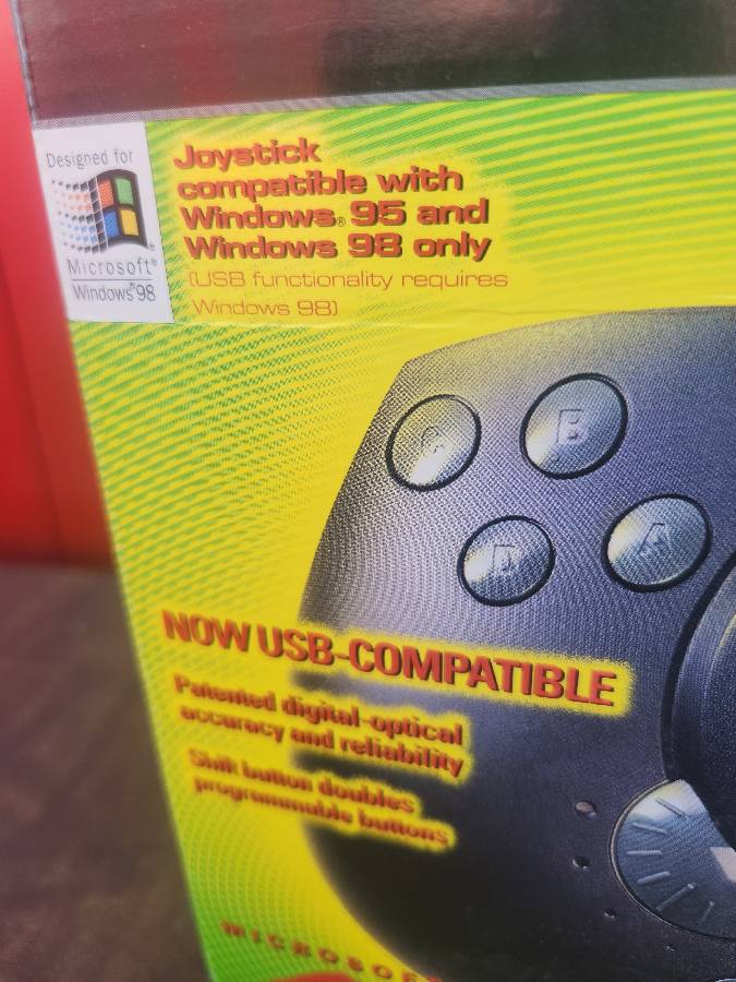 Microsoft SideWinder Joystick Version Originale 1996 Pour PC (port 15-pin)